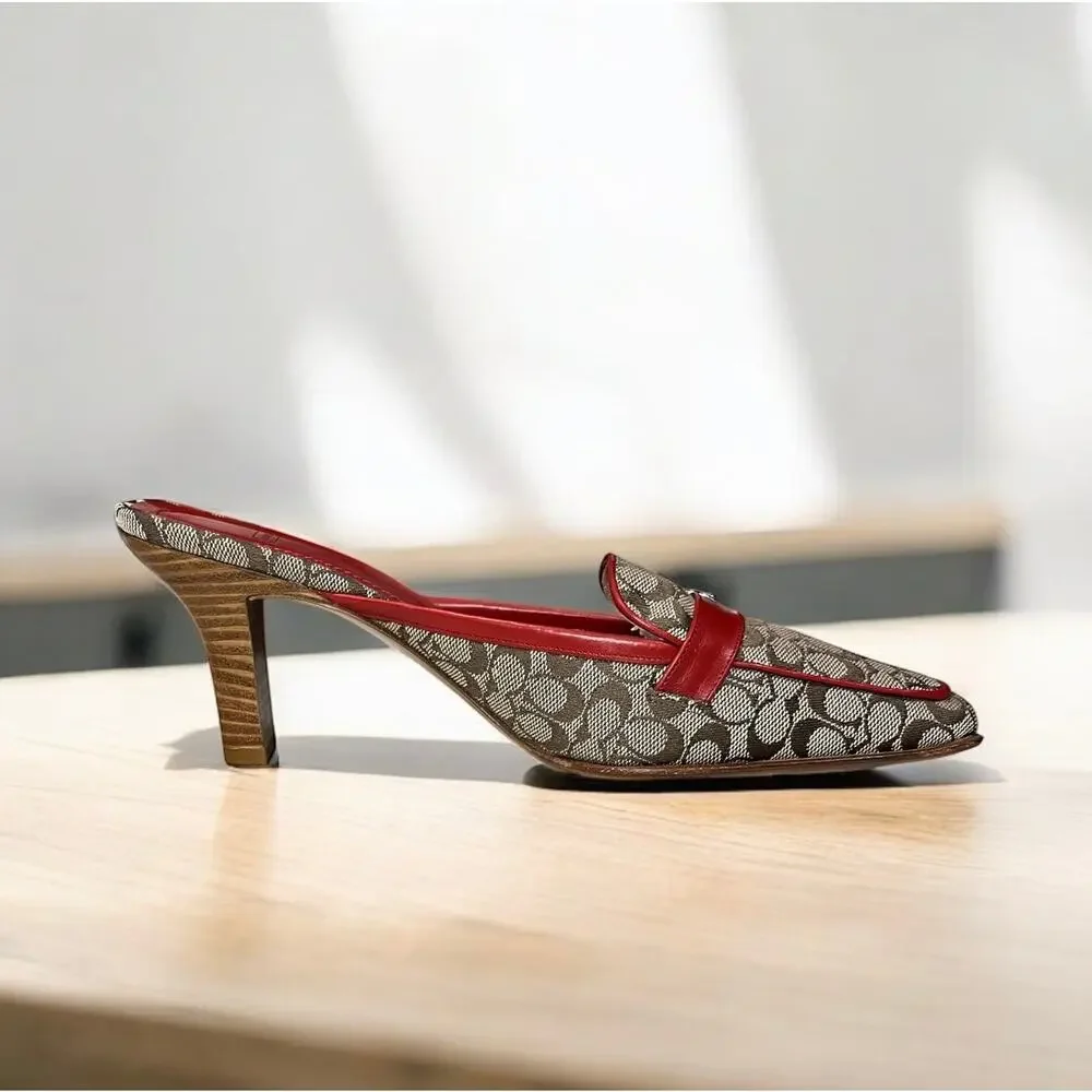 Vintage Coach P073 Gwynne Signature Mule Size 6.5B